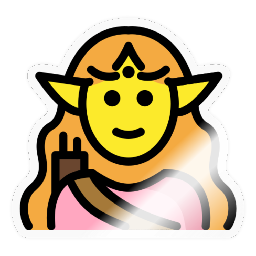 Woman Elf Moji Sticker - Emoji.Express - transparent glossy