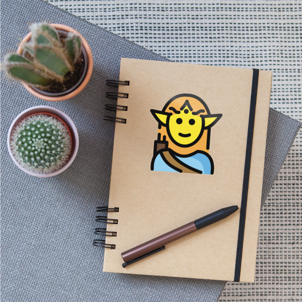 Man Elf Moji Sticker - Emoji.Express - transparent glossy