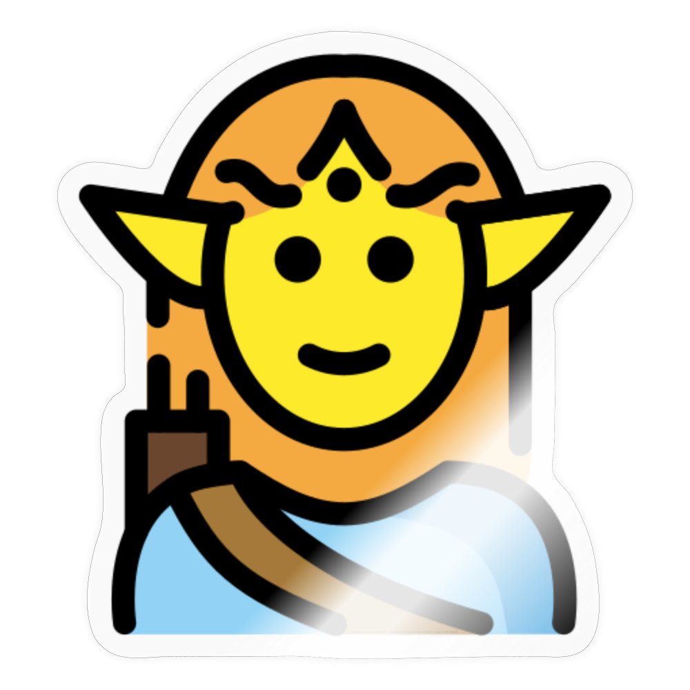 Man Elf Moji Sticker - Emoji.Express - transparent glossy