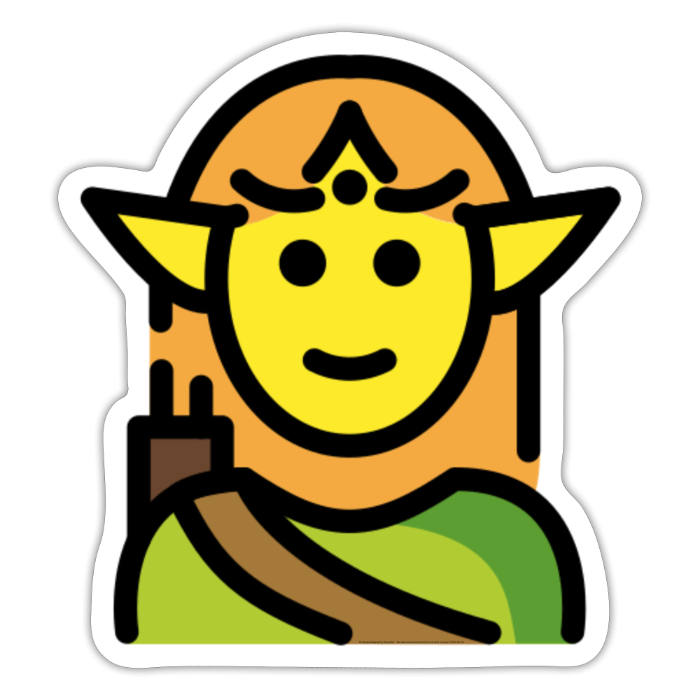 Elf Moji Sticker - Emoji.Express - white matte