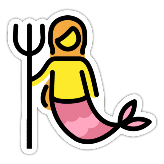 Mermaid Moji Sticker - Emoji.Express - white matte