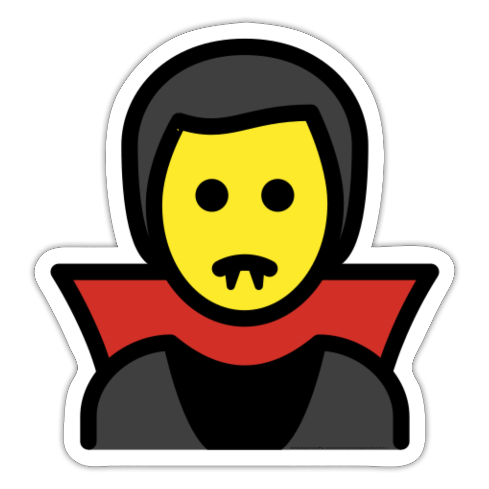Man Vampire Moji Sticker - Emoji.Express - white matte