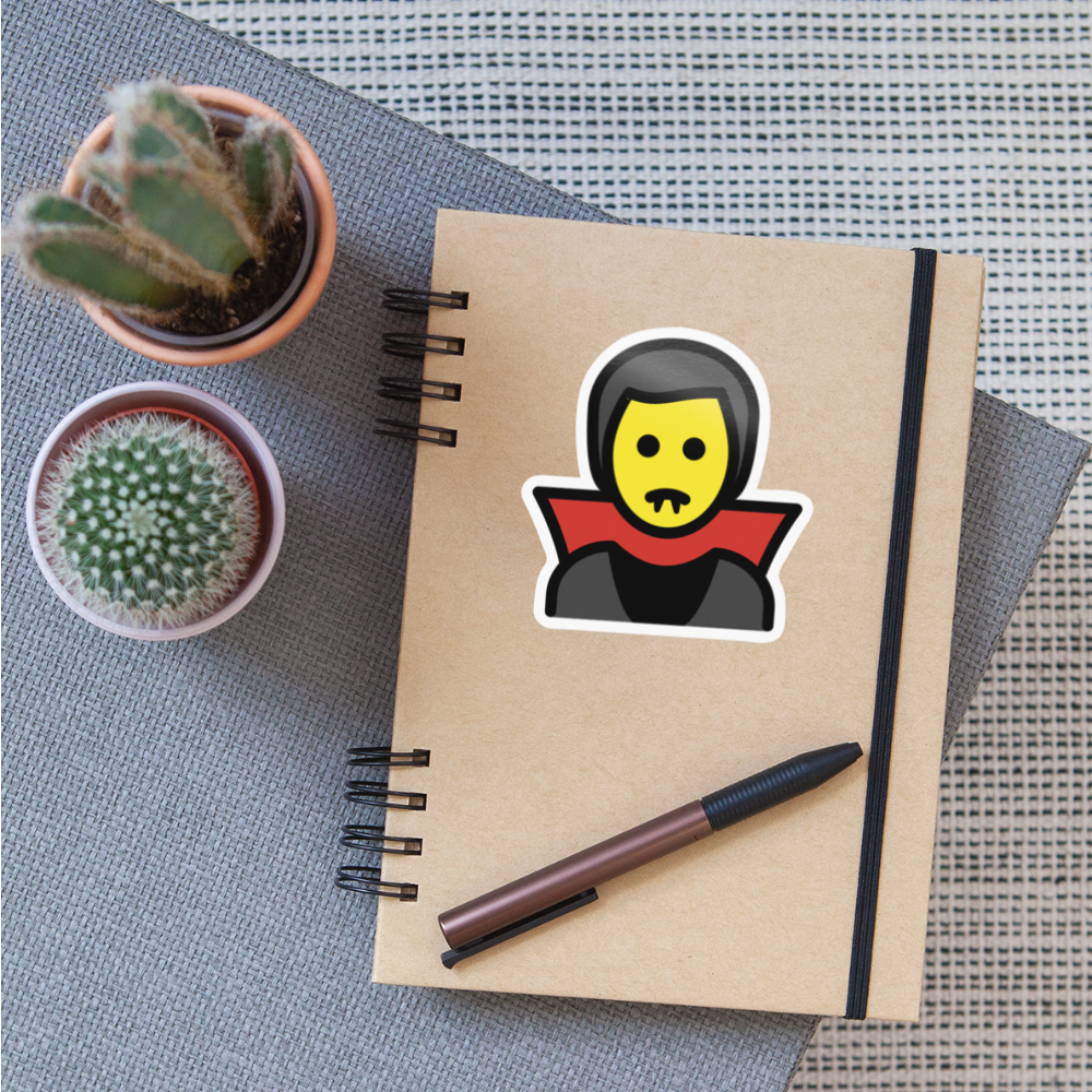 Man Vampire Moji Sticker - Emoji.Express - white glossy
