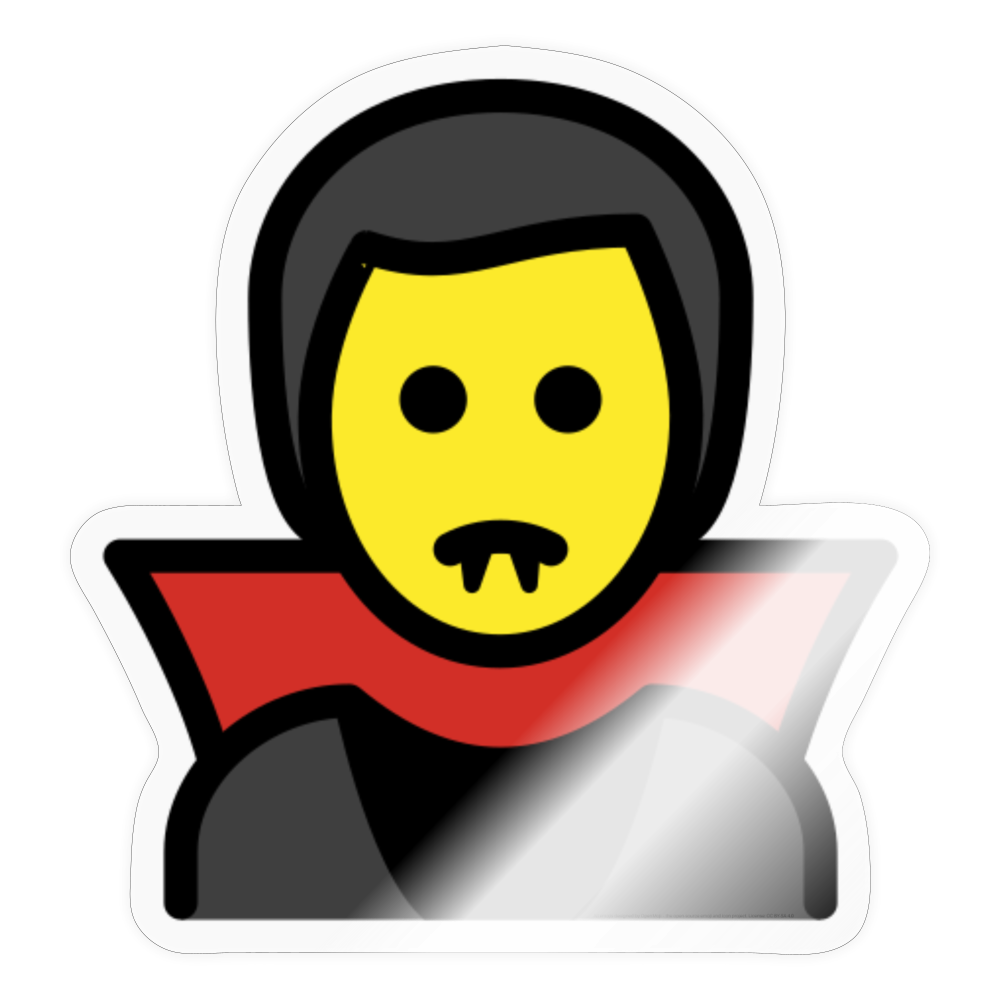 Man Vampire Moji Sticker - Emoji.Express - transparent glossy