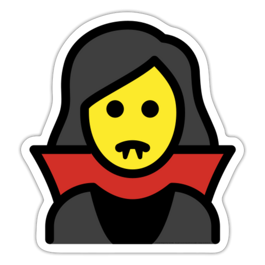 Woman Vampire Moji Sticker - Emoji.Express - white matte