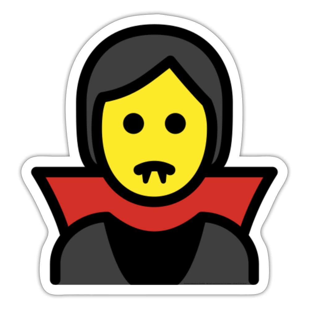 Vampire Moji Sticker - Emoji.Express - white matte