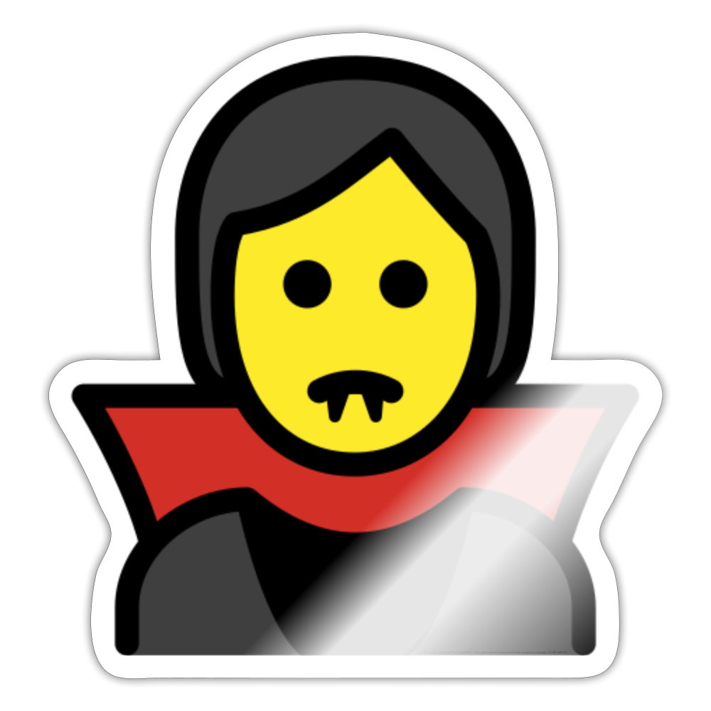 Vampire Moji Sticker - Emoji.Express - white glossy
