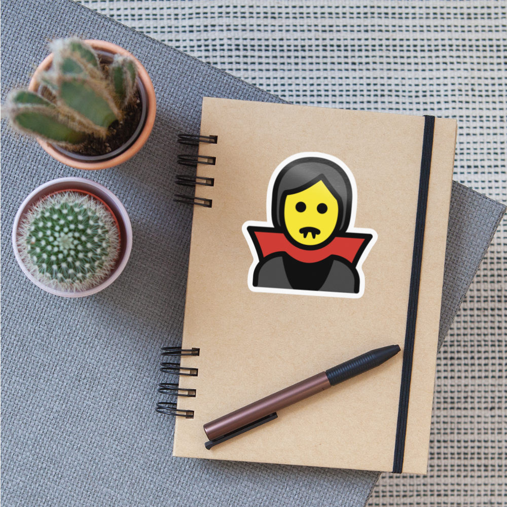 Vampire Moji Sticker - Emoji.Express - white glossy