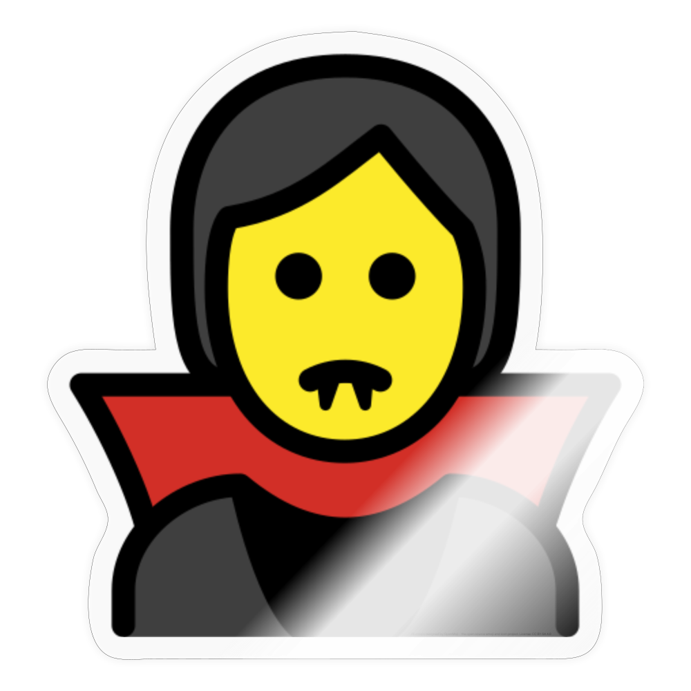 Vampire Moji Sticker - Emoji.Express - transparent glossy