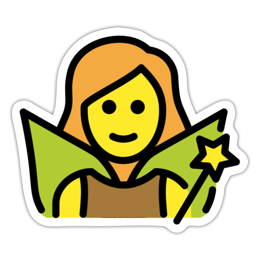 Woman Fairy Moji Sticker - Emoji.Express - white matte