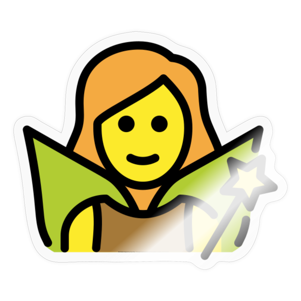 Woman Fairy Moji Sticker - Emoji.Express - transparent glossy