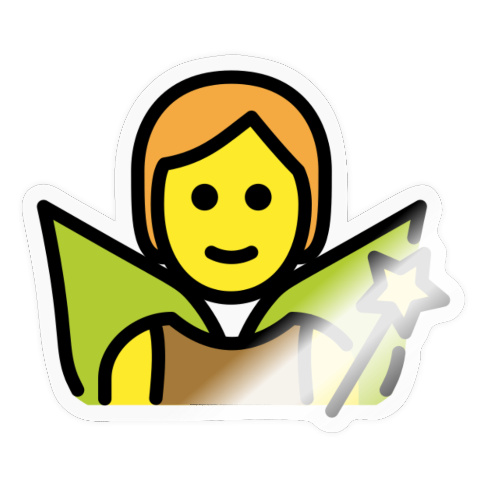 Fairy Moji Sticker - Emoji.Express - transparent glossy