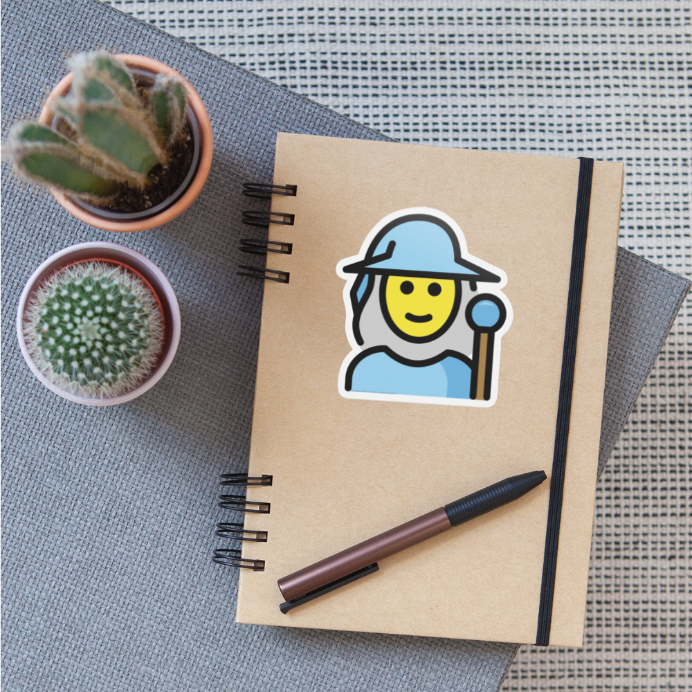 Woman Mage Moji Sticker - Emoji.Express - white matte