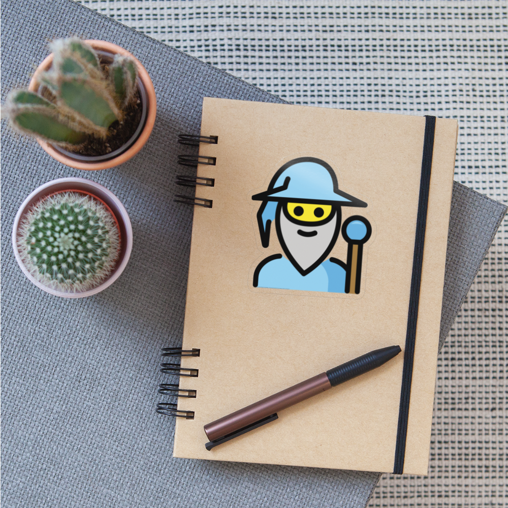 Man Mage Moji Sticker - Emoji.Express - transparent glossy