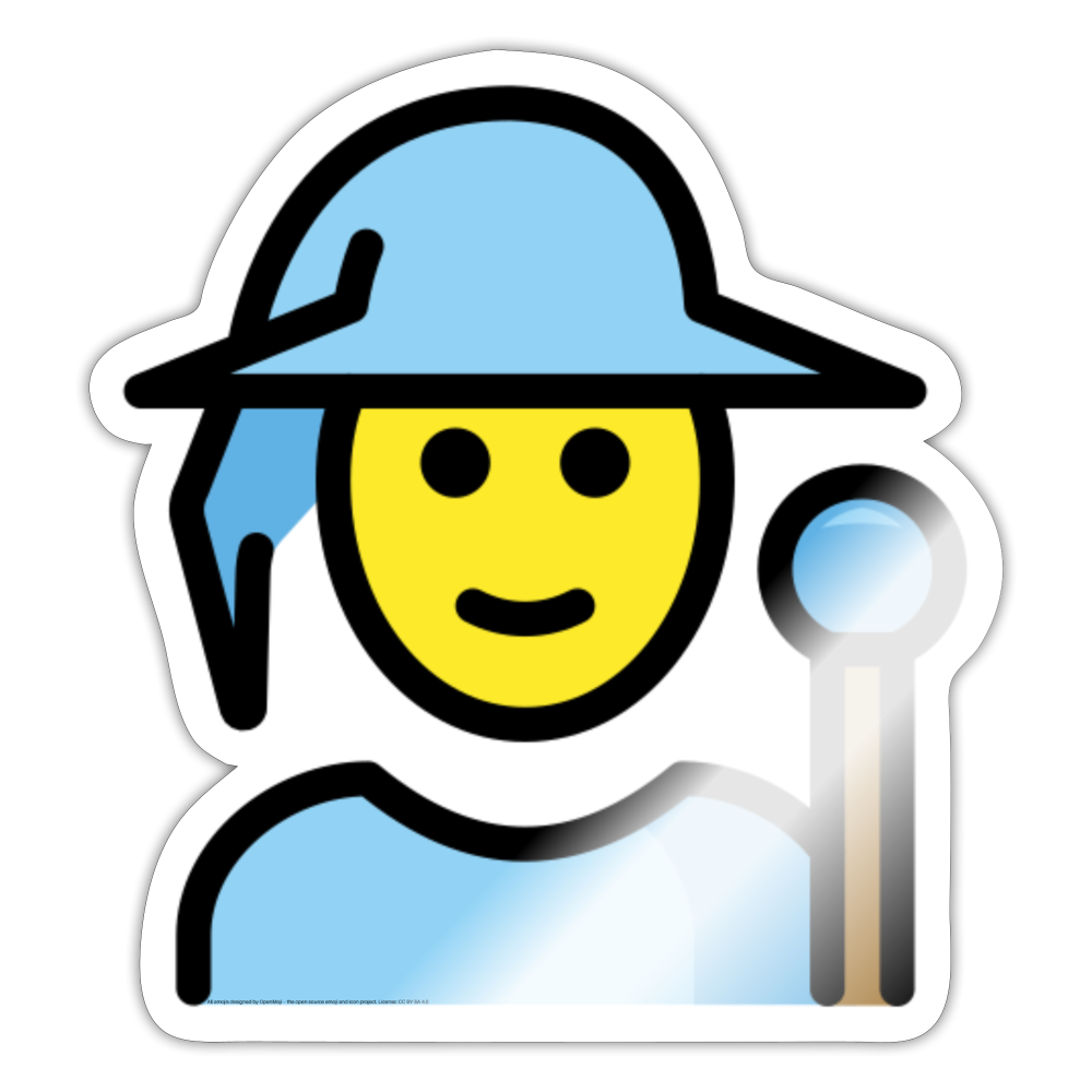 Mage Moji Sticker - Emoji.Express - white glossy
