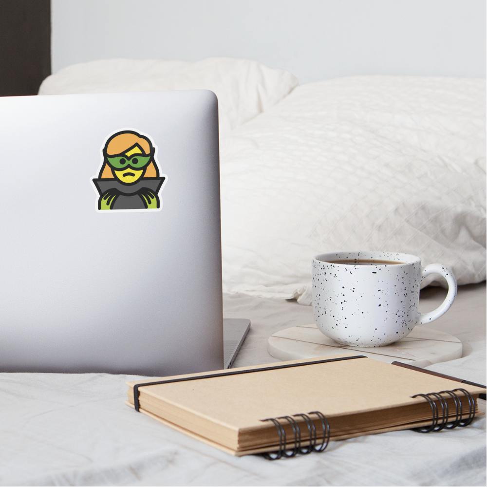 Woman Supervillain Moji Sticker - Emoji.Express - white matte