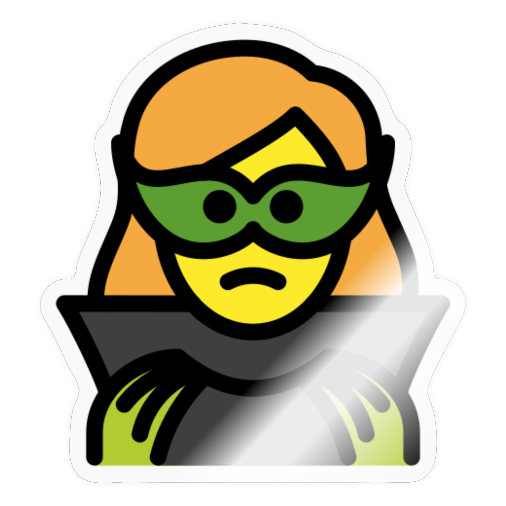 Woman Supervillain Moji Sticker - Emoji.Express - transparent glossy