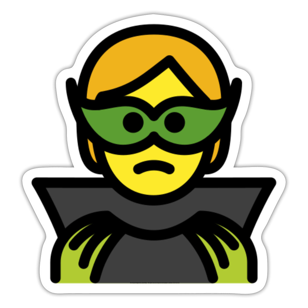 Supervillain Moji Sticker - Emoji.Express - white matte