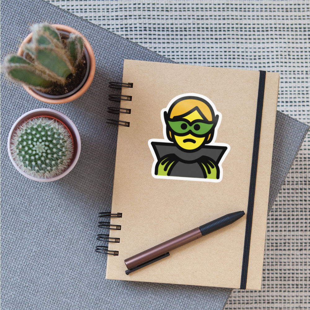 Supervillain Moji Sticker - Emoji.Express - white glossy