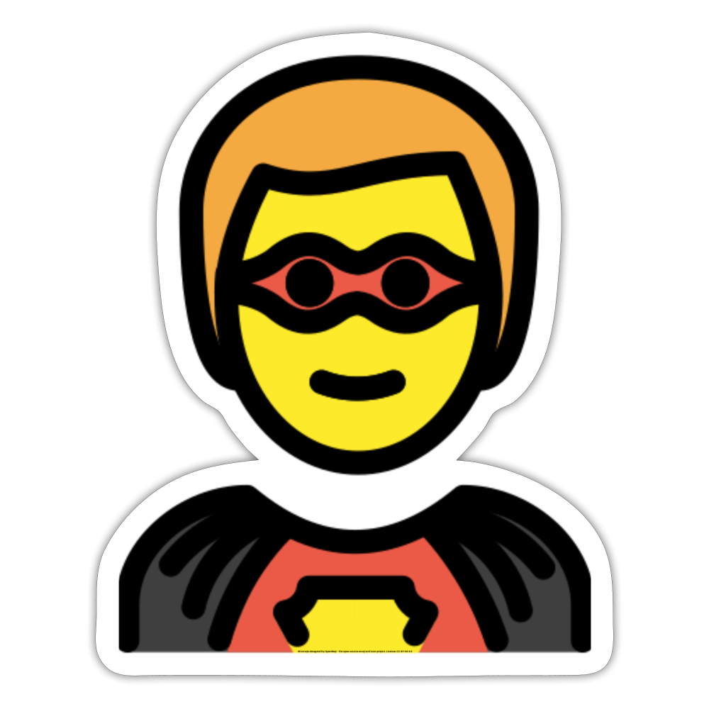 Man Hero Moji Sticker - Emoji.Express - white matte