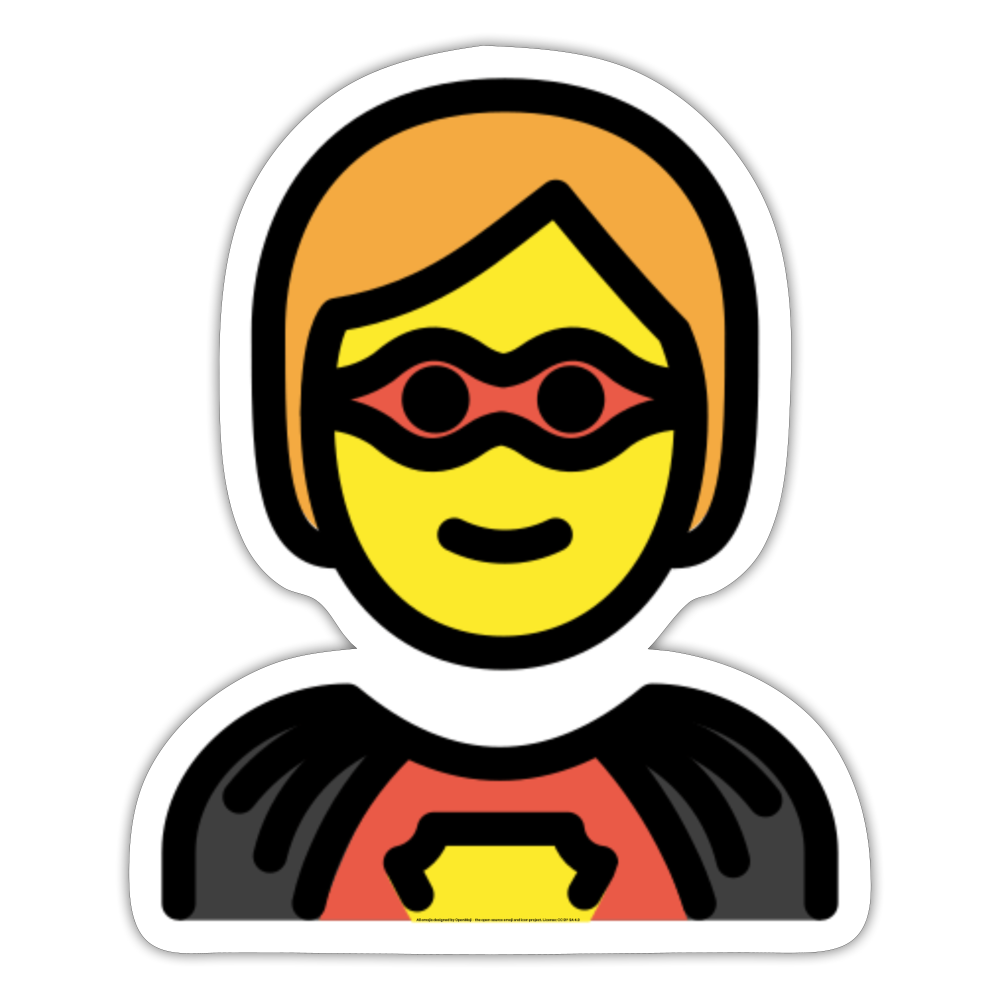 Hero Moji Sticker - Emoji.Express - white matte