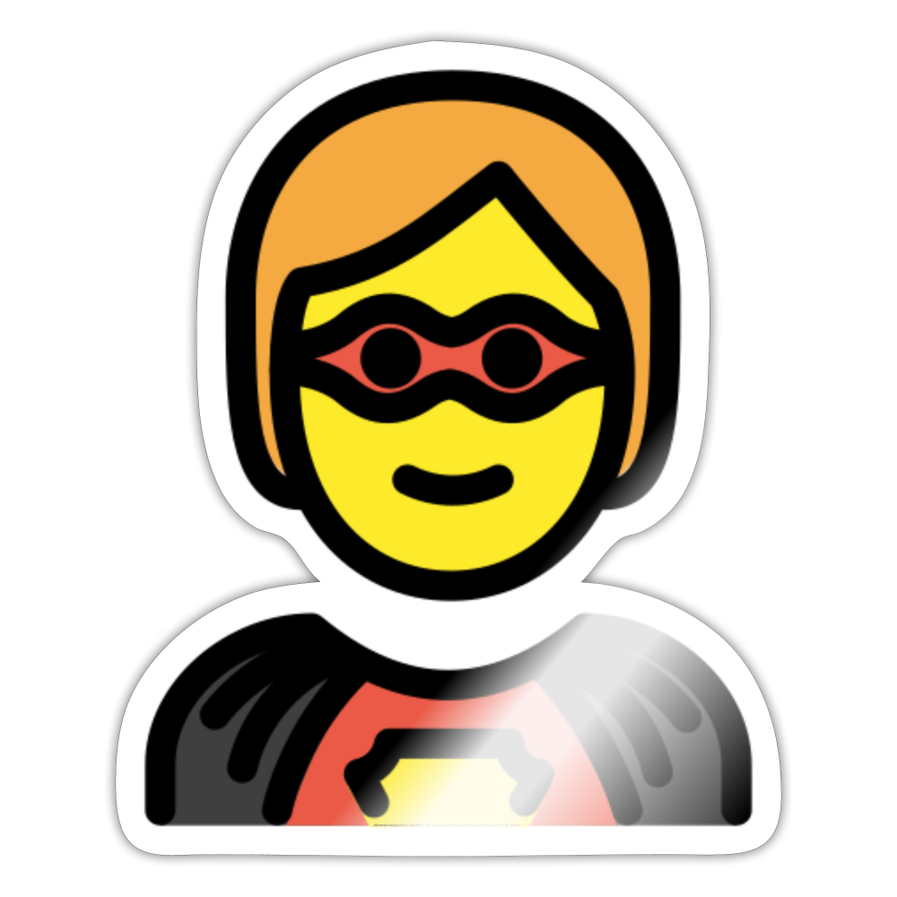 Hero Moji Sticker - Emoji.Express - white glossy