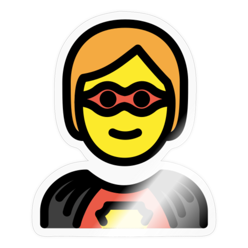 Hero Moji Sticker - Emoji.Express - transparent glossy