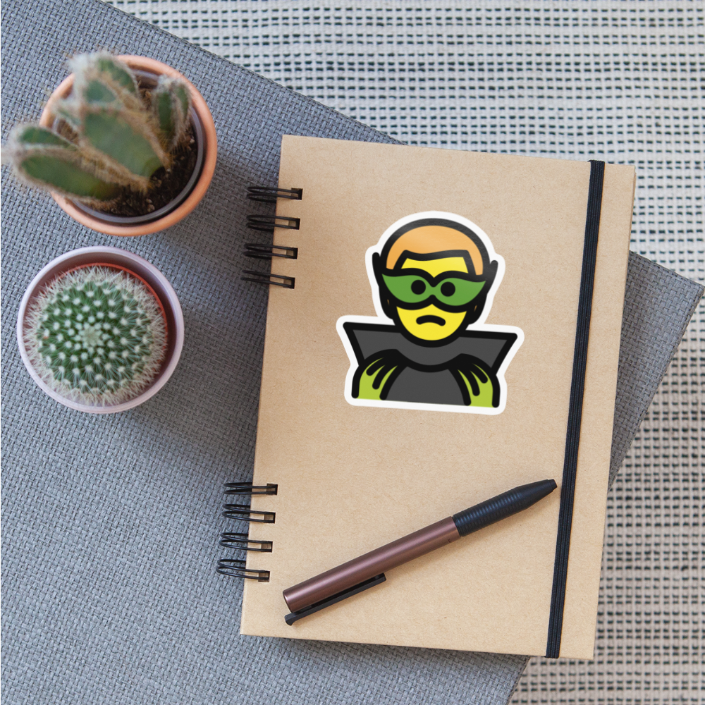 Man Supervillain Moji Sticker - Emoji.Express - white glossy