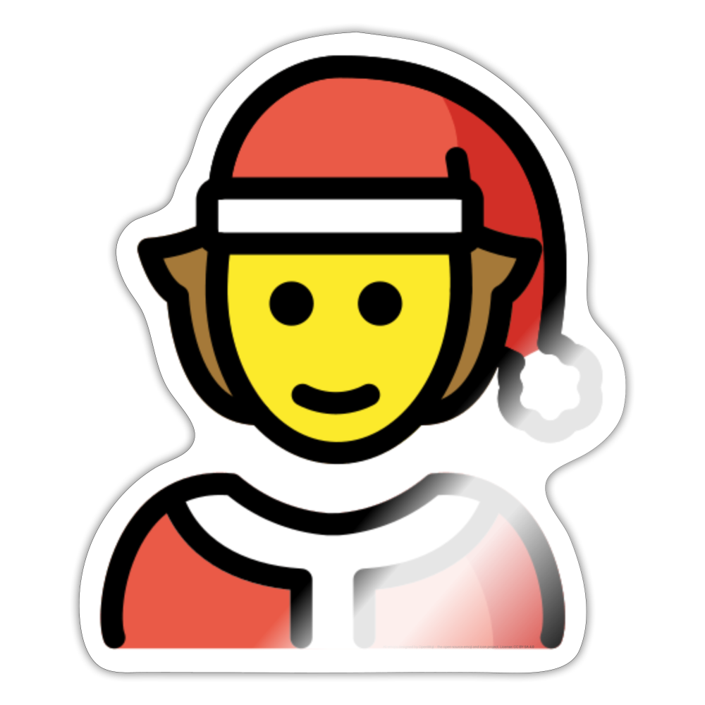 MX Claus Moji Sticker - Emoji.Express - white glossy