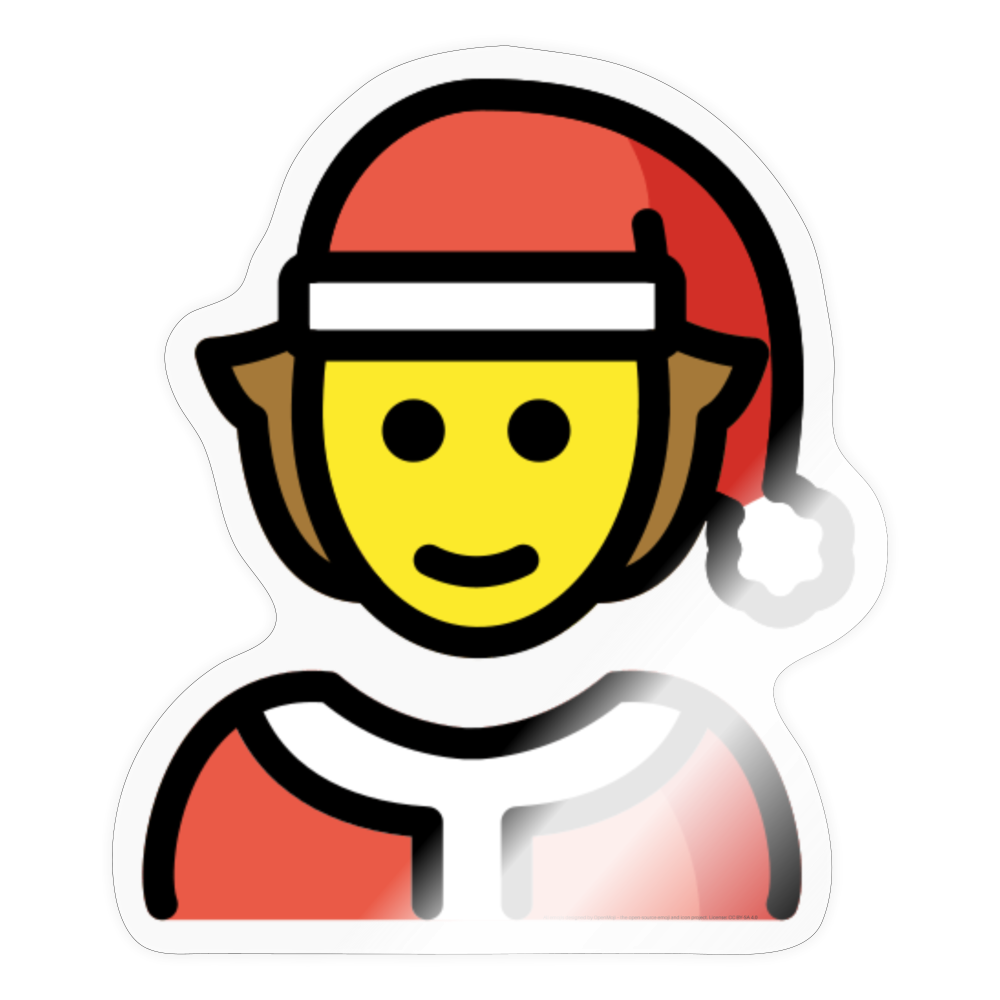 MX Claus Moji Sticker - Emoji.Express - transparent glossy
