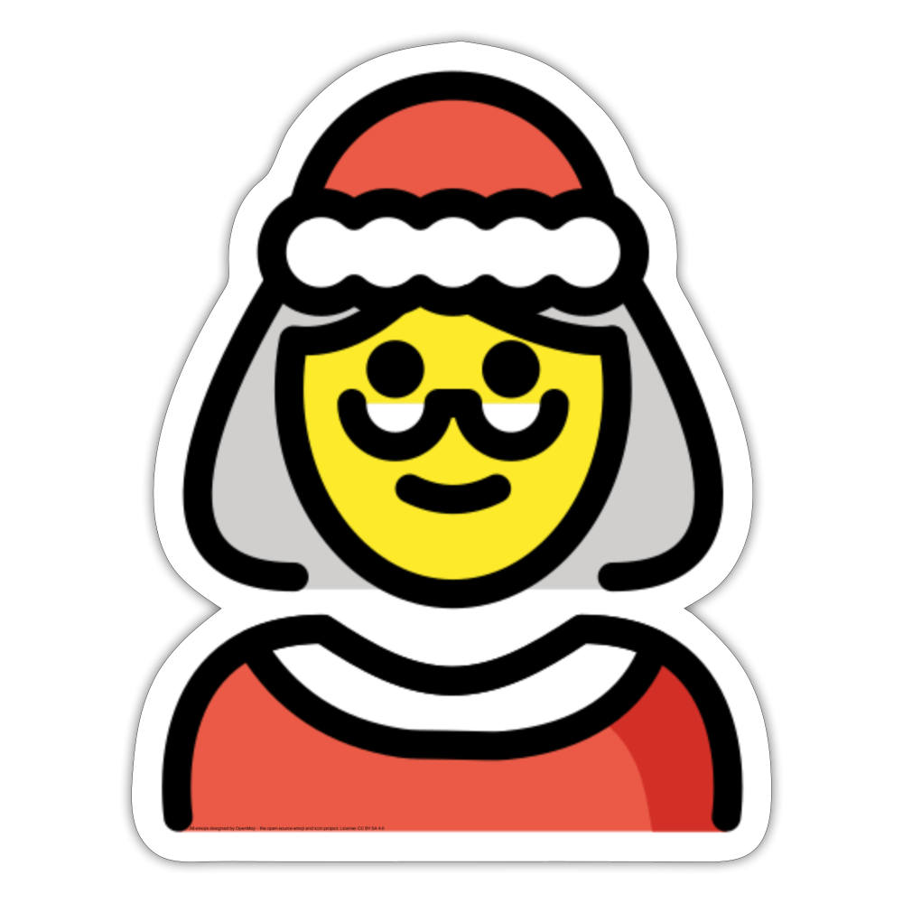 Mrs Claus Moji Sticker - Emoji.Express - white matte