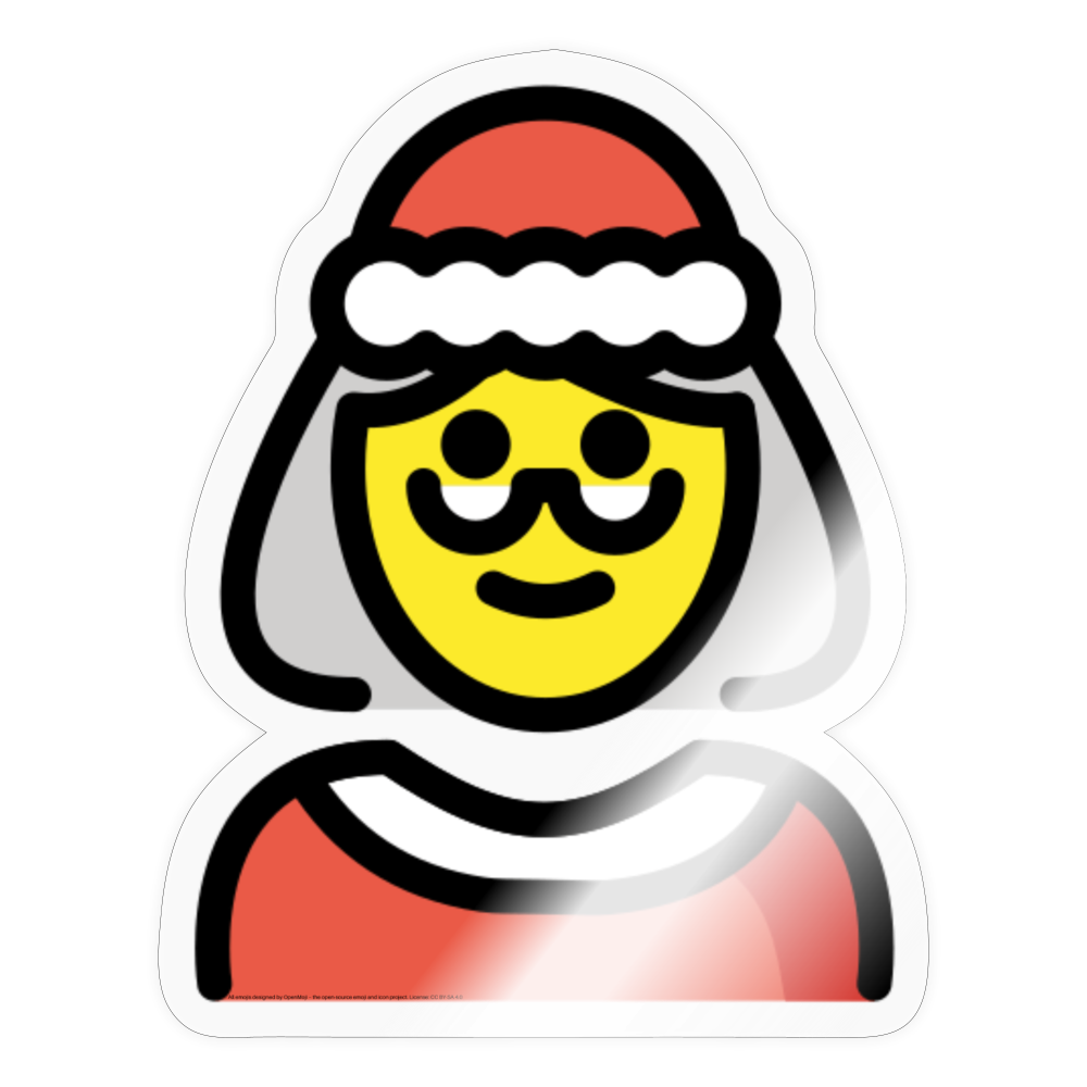 Mrs Claus Moji Sticker - Emoji.Express - transparent glossy