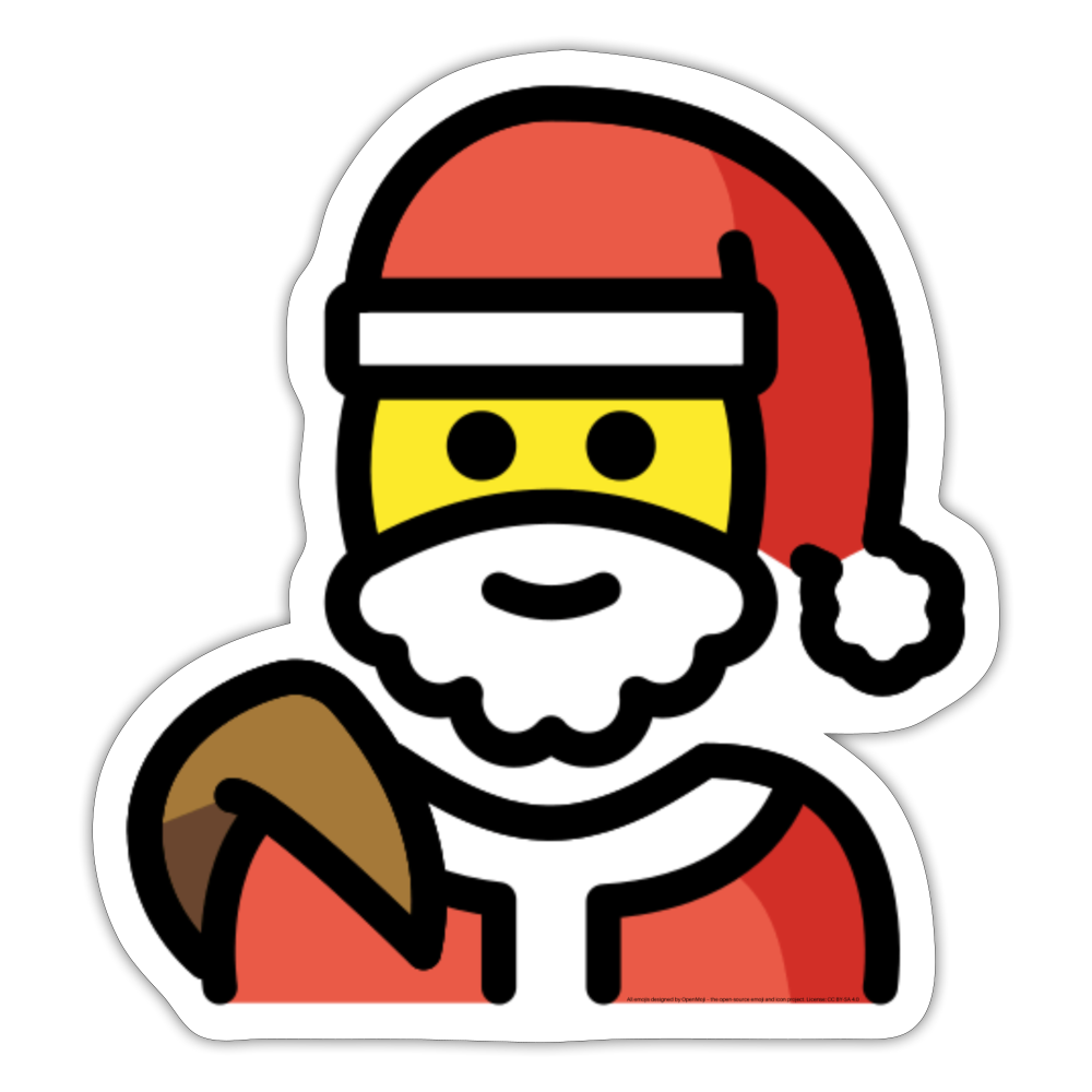 Santa Claus Moji Sticker - Emoji.Express - white matte