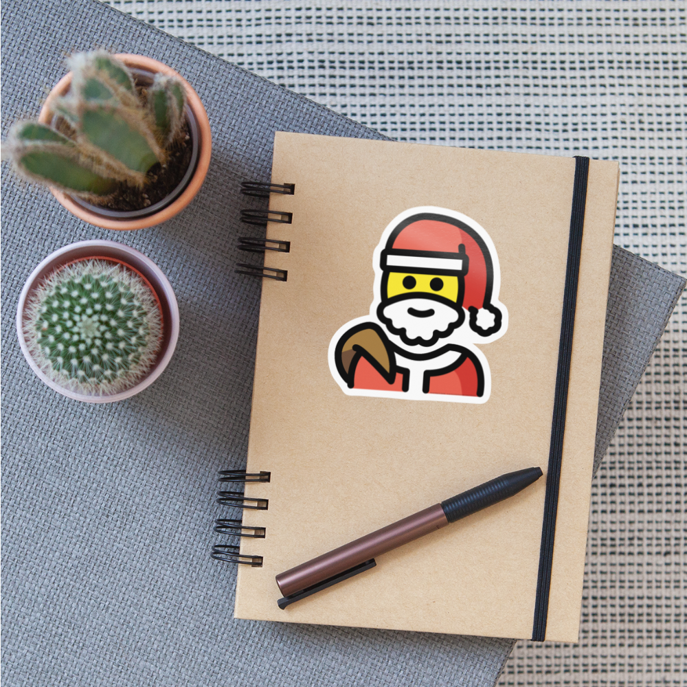 Santa Claus Moji Sticker - Emoji.Express - white glossy