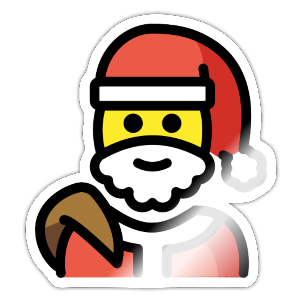 Santa Claus Moji Sticker - Emoji.Express - white glossy