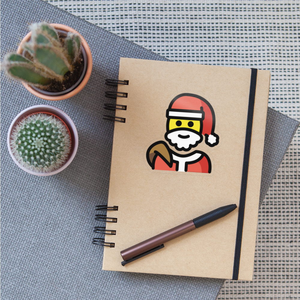 Santa Claus Moji Sticker - Emoji.Express - transparent glossy