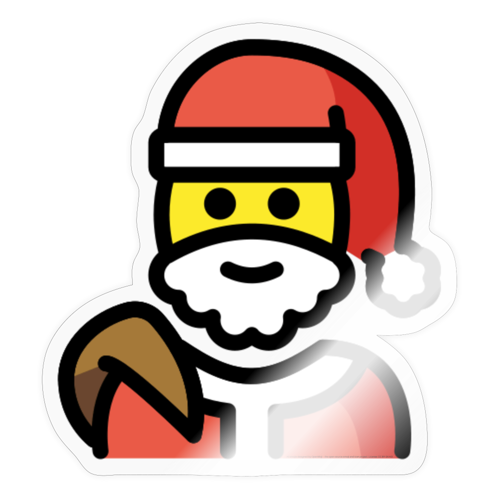 Santa Claus Moji Sticker - Emoji.Express - transparent glossy