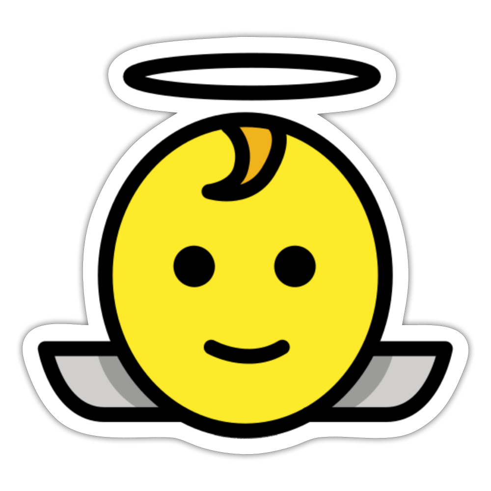 Baby Angel Moji Sticker - Emoji.Express - white matte