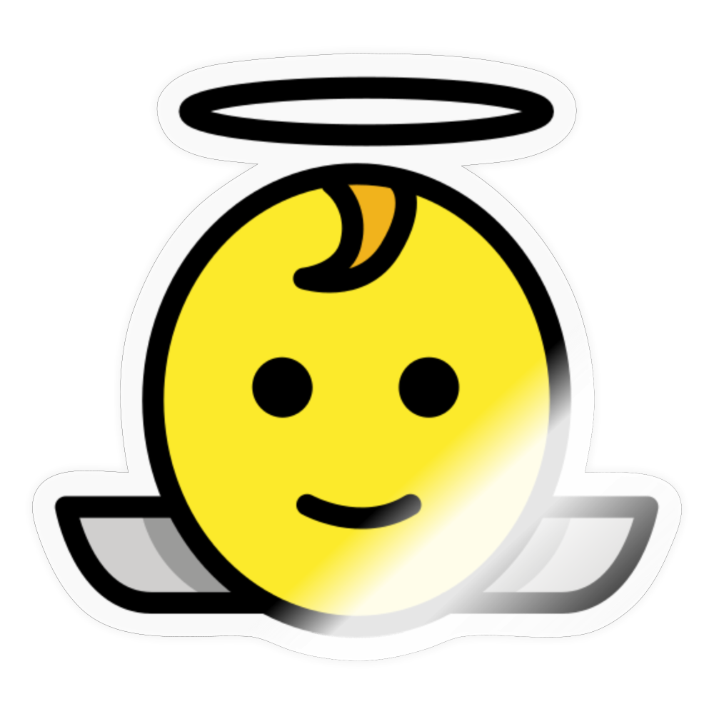Baby Angel Moji Sticker - Emoji.Express - transparent glossy
