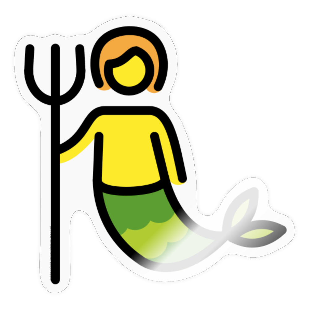 Merperson Moji Sticker - Emoji.Express - transparent glossy