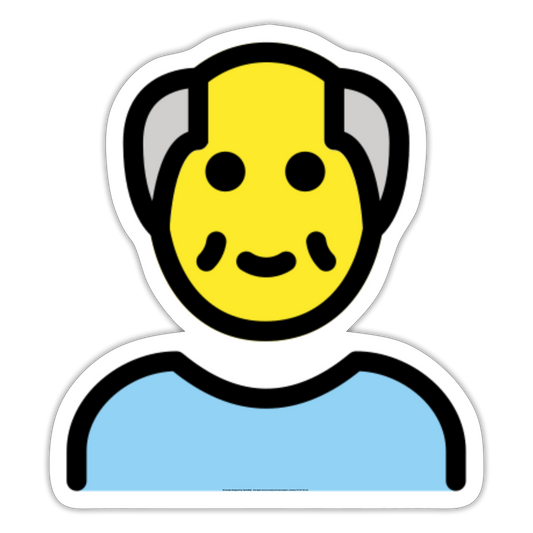 Old Man Moji Sticker - Emoji.Express - white matte
