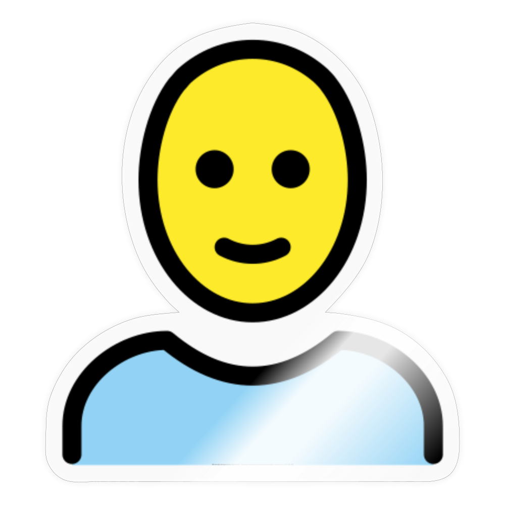 Woman; Bald Moji Sticker - Emoji.Express - transparent glossy
