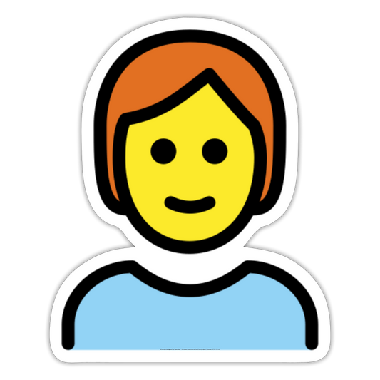 Person Red Hair Moji Sticker - Emoji.Express - white matte