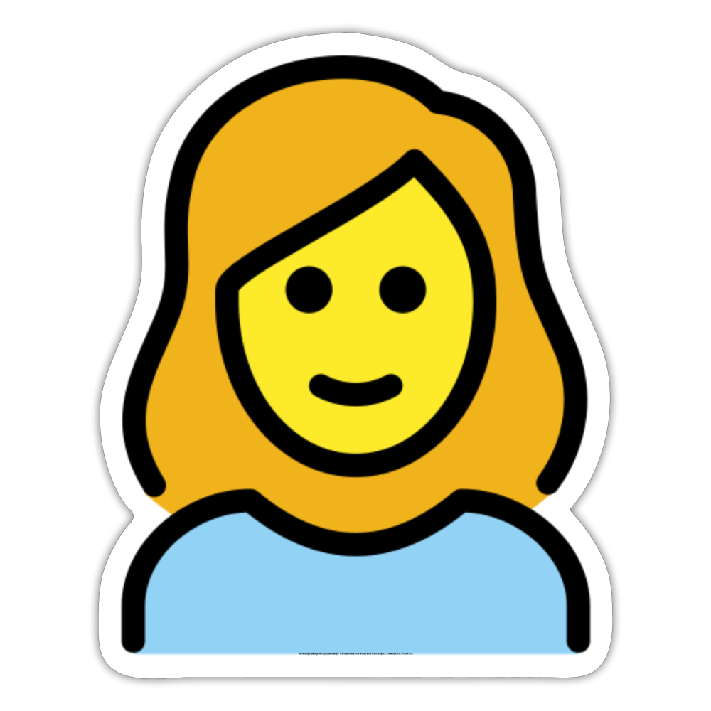 Woman Moji Sticker - Emoji.Express - white matte
