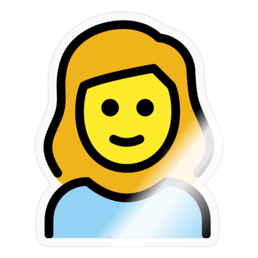 Girl Moji Sticker - Emoji.Express - transparent glossy