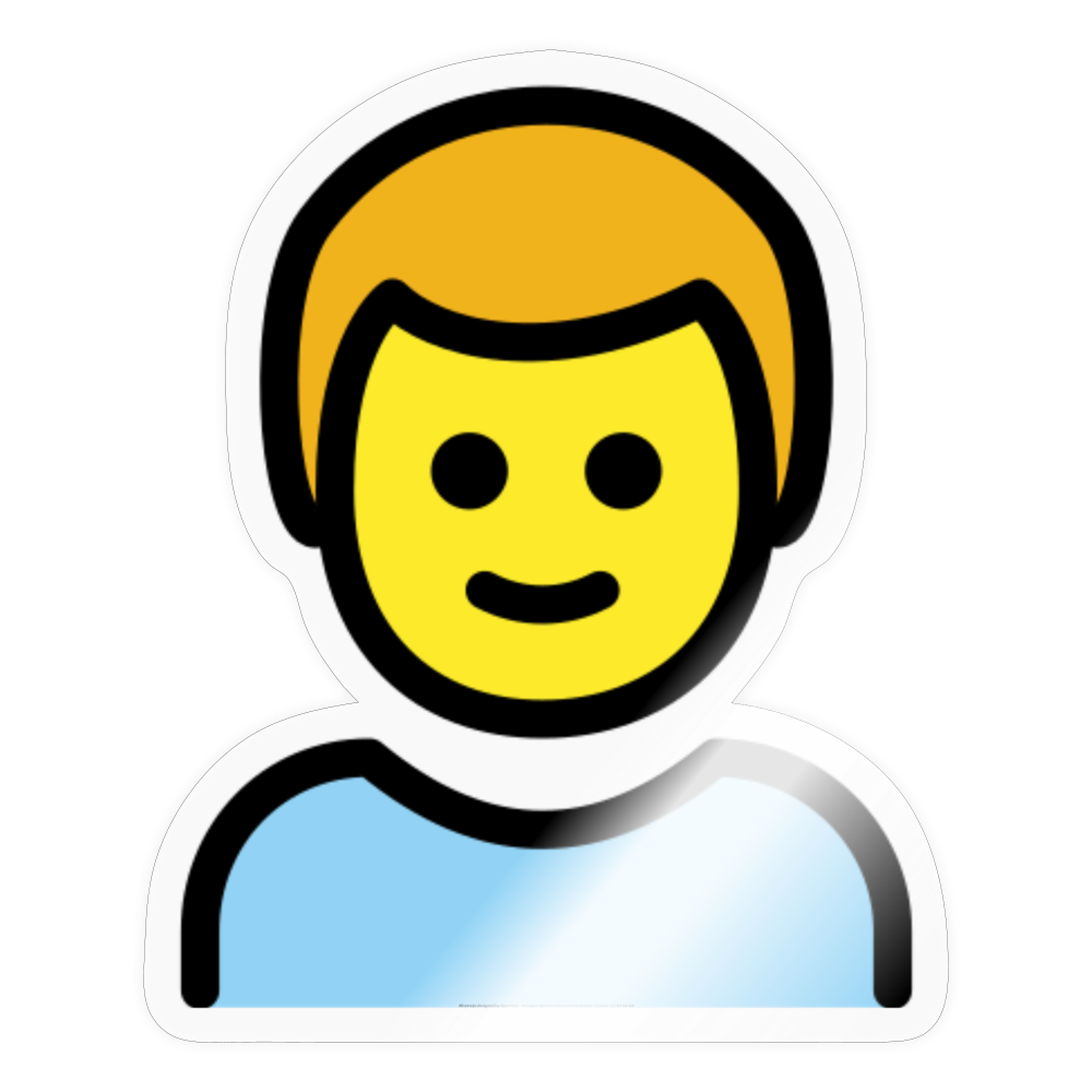Boy Moji Sticker - Emoji.Express - transparent glossy