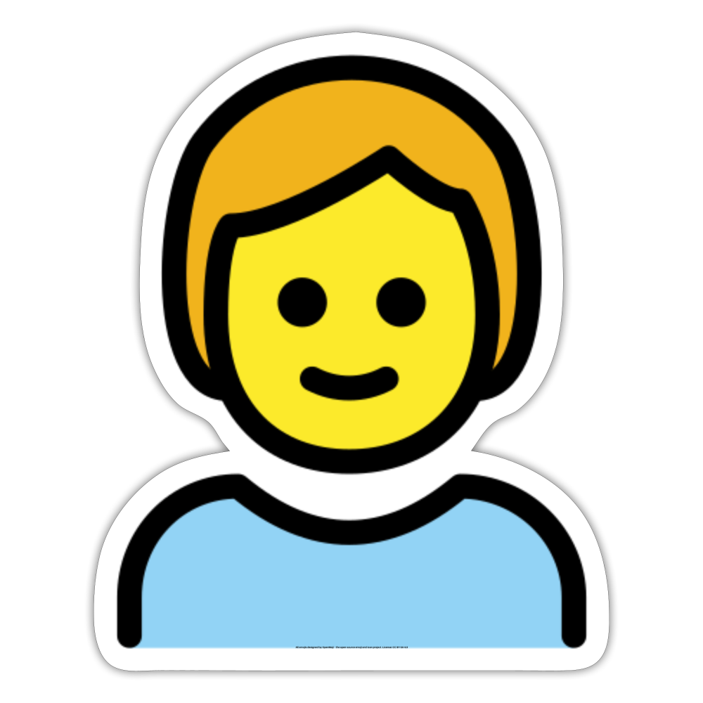 Child Moji Sticker - Emoji.Express - white matte