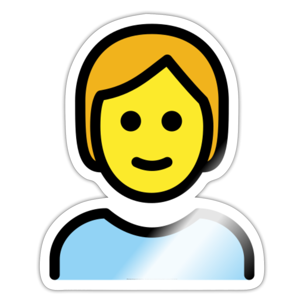 Person Moji Sticker - Emoji.Express - white glossy