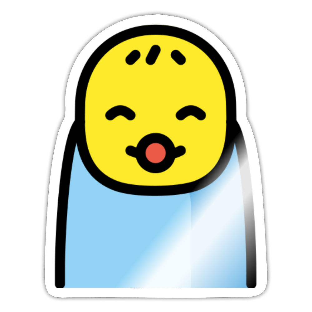 Baby Moji Sticker - Emoji.Express - white glossy