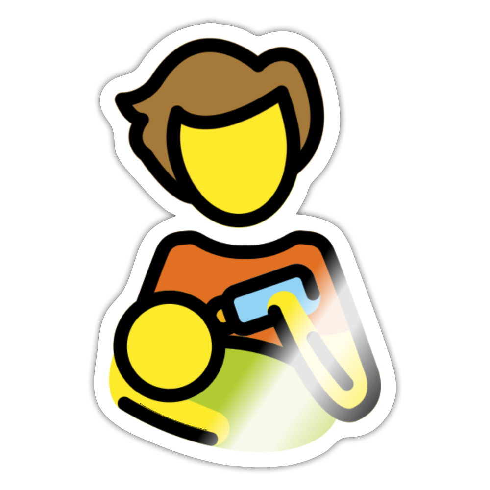 Person Feeding Baby Moji Sticker - Emoji.Express - white glossy